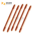 ZKER 15.8mm lightning protection and earthing copperweld type grounding rod